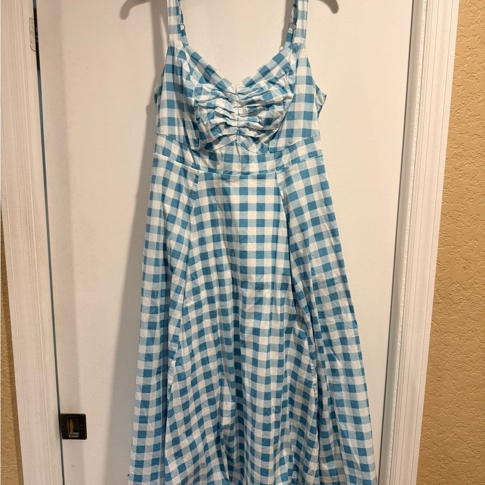 Torrid Midi Poplin Fit & Flare Dress